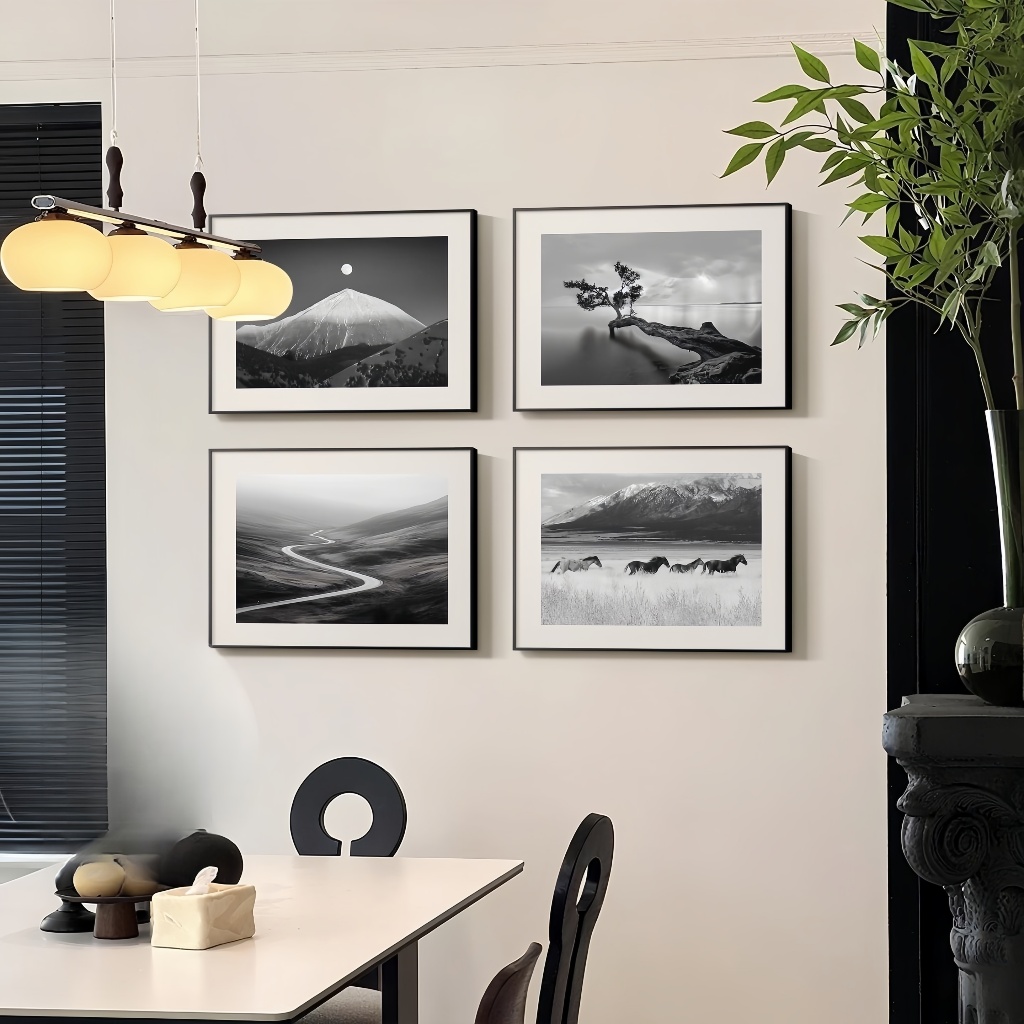Nordic Black & White Photography Wall Art ภาพแขวนผนังวิวทิวทัศน์ ขาวดำ สไตล์มินิมอล งานศิลปะโมเดิร์น ตกแต่งห้องนั่งเล่น ห้องนอน ห้องอาหาร โถงทางเข้า ทางเดิน เพิ่มบรรยากาศเรียบหรู ของตกแต่งบ้าน แนวอาร์ต 