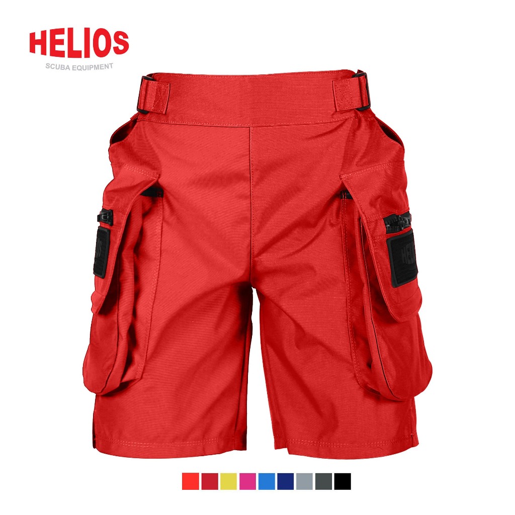 กางเกงขาสั้น HELIOS - วัสดุทนทานพิเศษ 500D มีกระเป๋าใหญ่และเข็มขัดยางยืด สำหรับทั้งผู้ชายและผู้หญิง ใช้ได้ในขณะดำน้ำและการทำกิจกรรมกลางแจ้ง