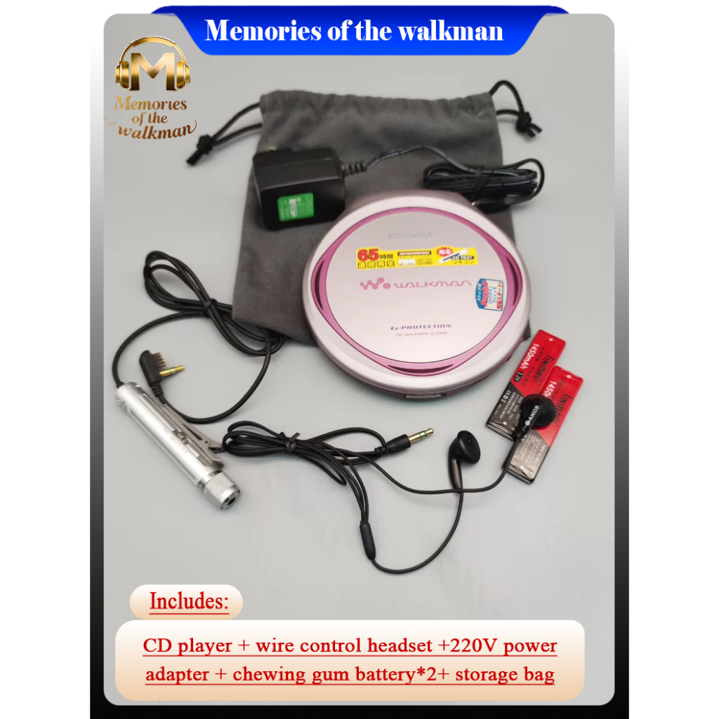 Sony D-E888 CD Walkman, Compact Complete Set, Body Slim, เอาต์พุตออปติคัลและเบสหนัก