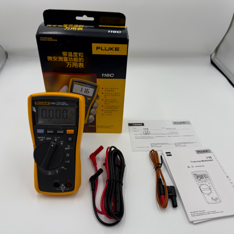 Fluke 116C True RMS Multimeter มัลติมิเตอร์แบบ HVAC ที่ดีที่สุด มัลติมิเตอร์แบบดิจิตอล HVAC