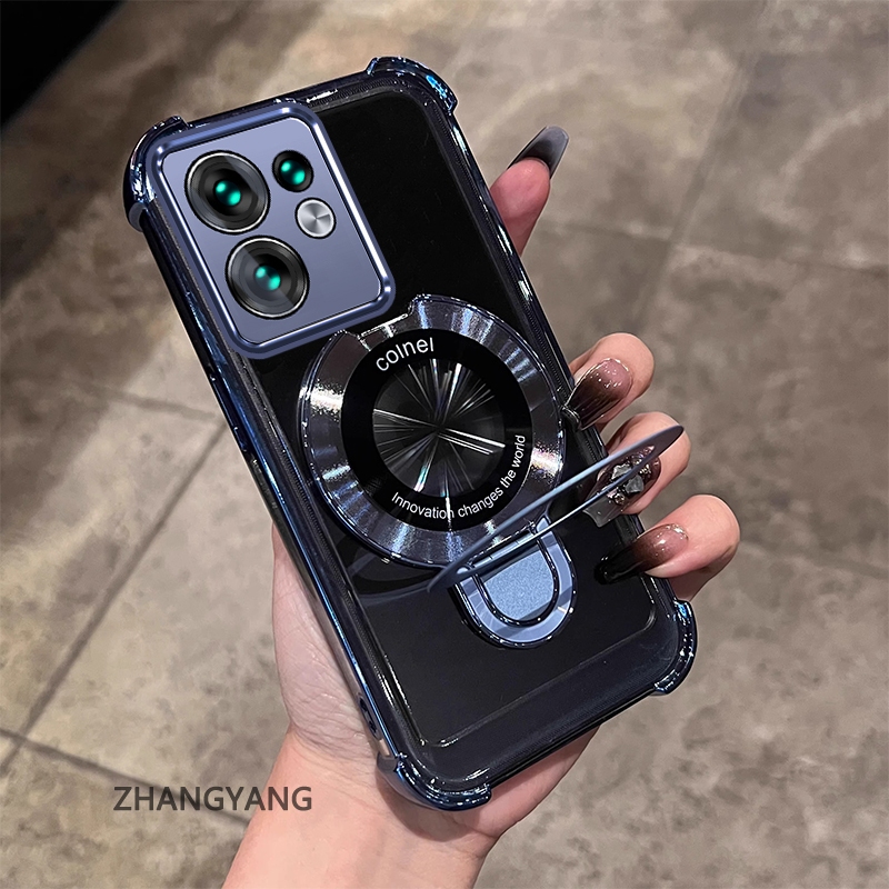 สําหรับ vivo V60 5G V60 Lite V60E ความงามไฟฟ้า anti drop เคสโทรศัพท์ซิลิโคนพร้อมผู้ถือโทรศัพท์อเนกปร