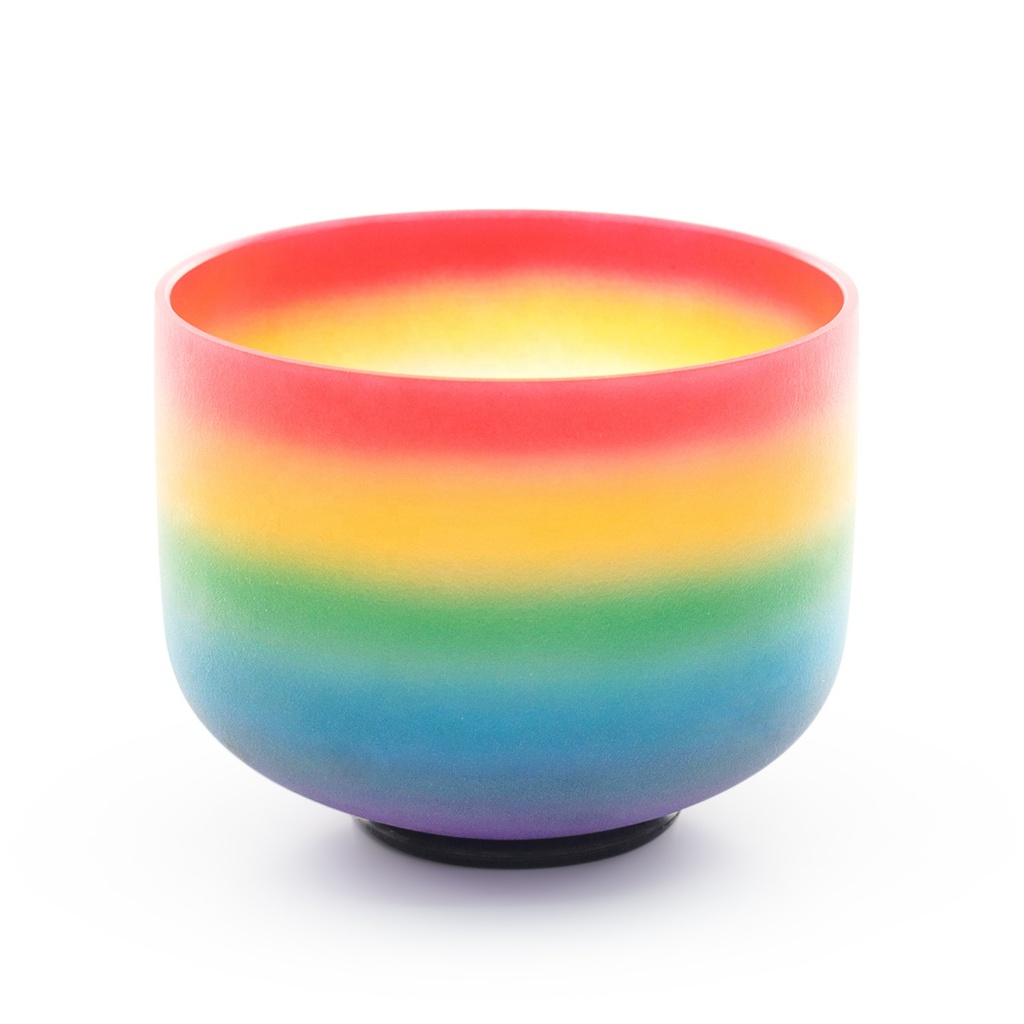 Hye-eun 8 นิ้ว Rainbow 440hz/432hz/528hz ชามร้องเพลงคริสตัลพร้อม/ไม่มีกระเป๋าพกพา