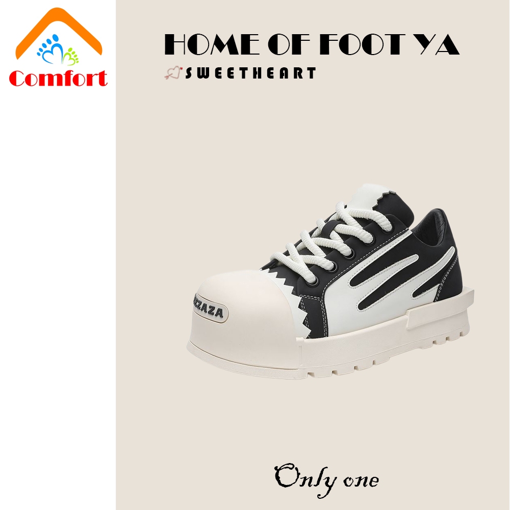[OKKO] Mickey Big Toe Shoes 2026 Mens Heightened หนาSoled Eggshell Casual Shoes อินเทรนด์ All-Match 