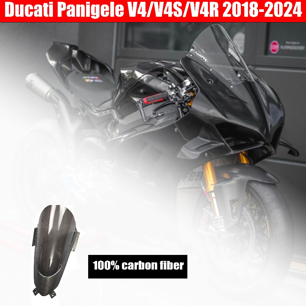 เหมาะสําหรับ Ducati Panigale V4 V4S V4R 3K 100% แห้งคาร์บอนไฟเบอร์กระจกรถจักรยานยนต์ 2018-2024