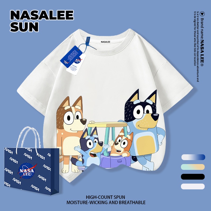 [จัดส่งในวันเดียวกัน] เสื้อยืดผ้าฝ้ายแท้น่ารัก พิมพ์ลายลูกสุนัข เหมาะสำหรับทุกวัย สวมใส่สบายและระบายอากาศได้ดี