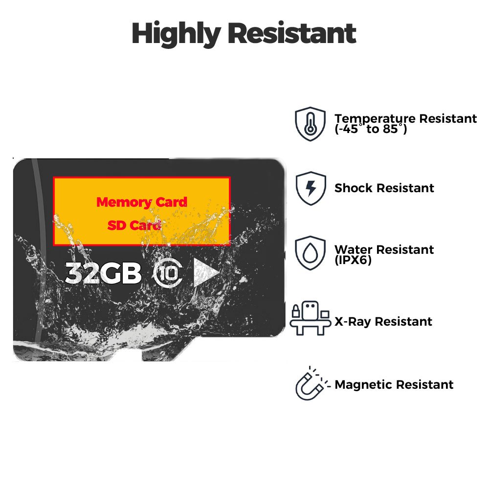 100 ยี่ห้อใหม่ 32GB หน่วยความจํา SDHC Class 10 การ์ด SD ความเร็วสูง SD TF การ์ดแฟลชสําหรับสมาร์ทโฟน/วิดีโอกล้อง