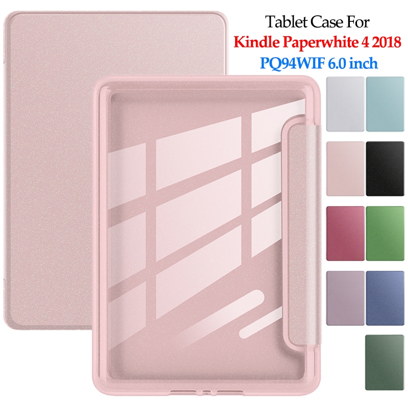 สําหรับ KINDLE Paperwhite 4 2018 6.0 อะคริลิคกันกระแทก E-Book กรณี Paperwhite10th PQ94WIF พร้อม Smar