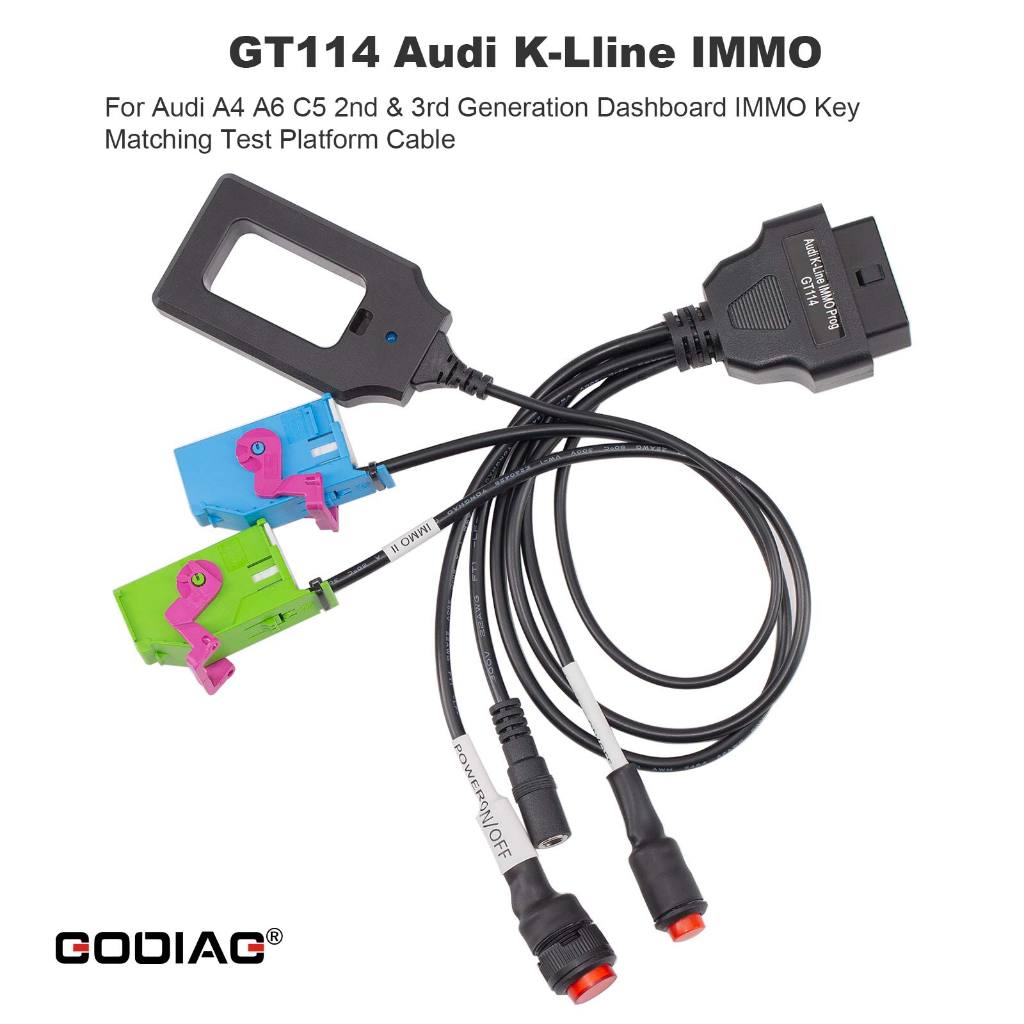 Godiag GT114 Audi Test Platform สาย GODIAG GT114 Audi K-Lline IMMO สําหรับ Audi A3 A4 A6 C5 IMMO2 IM