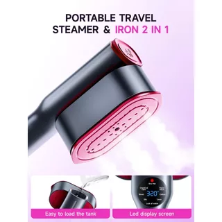 Dr.flash เตารีดพกพา 2in1 แห้งเปียก กำลังสูง ไอน้ำแรง พับได้ ฆ่าเชื้อ99.99% Handheld Garment Steamer สำหรับเดินทาง หอพัก ครอบครัว