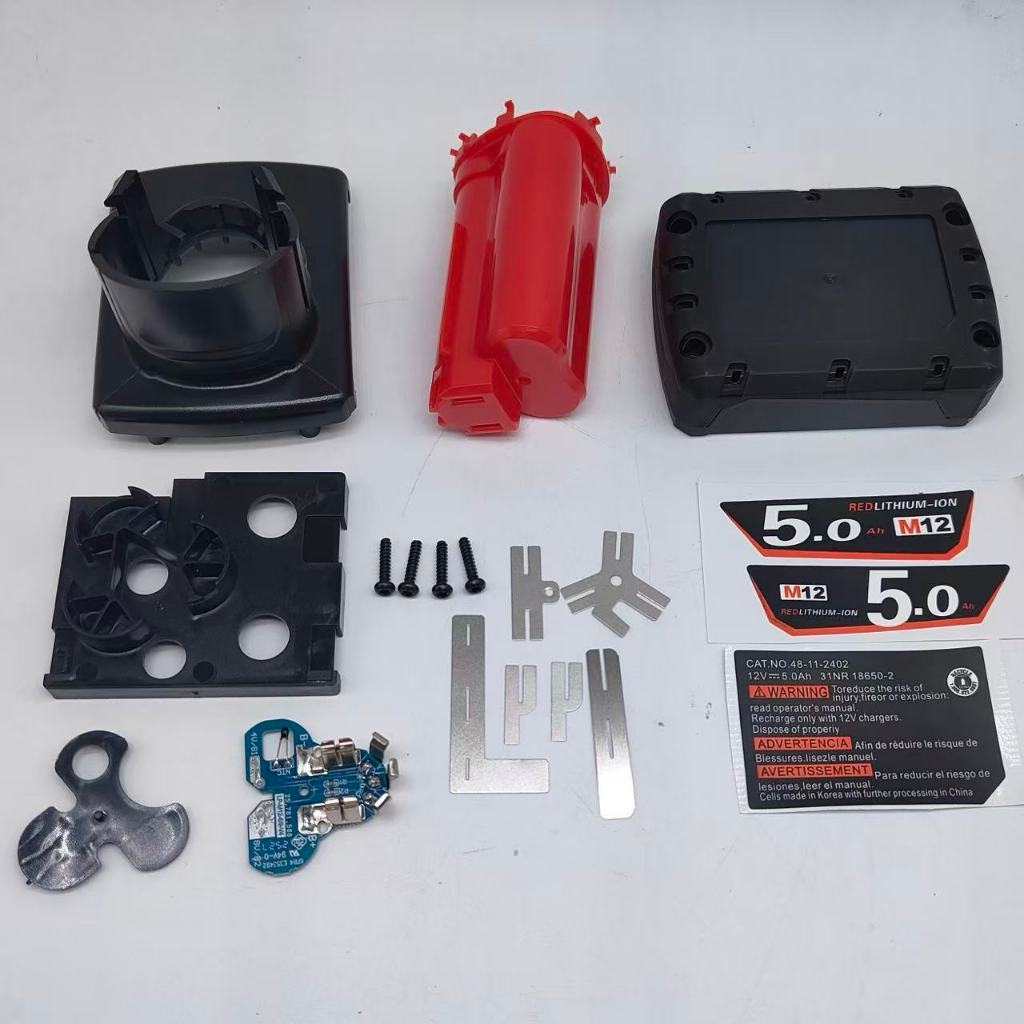 เหมาะสําหรับ Milwaukee M12 เคสแบตเตอรี่ 6 เซลล์ Milwaukee12V เคสแบตเตอรี่ 5.0 AH/6.0 AH