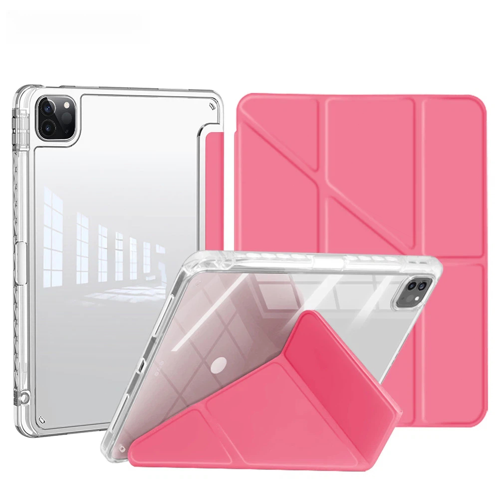 UncleZ Y-Shape พับเคสสําหรับ iPad 11th Gen (A16) / 10th / 9th / 8th / 7th, iPad Air 11 / Air 5 / Air 4, Pro 11 Mini 7 6 – ฝาครอบขาตั้งกันกระแทกพร้อมอัตโนมัติ สลีป/เวค