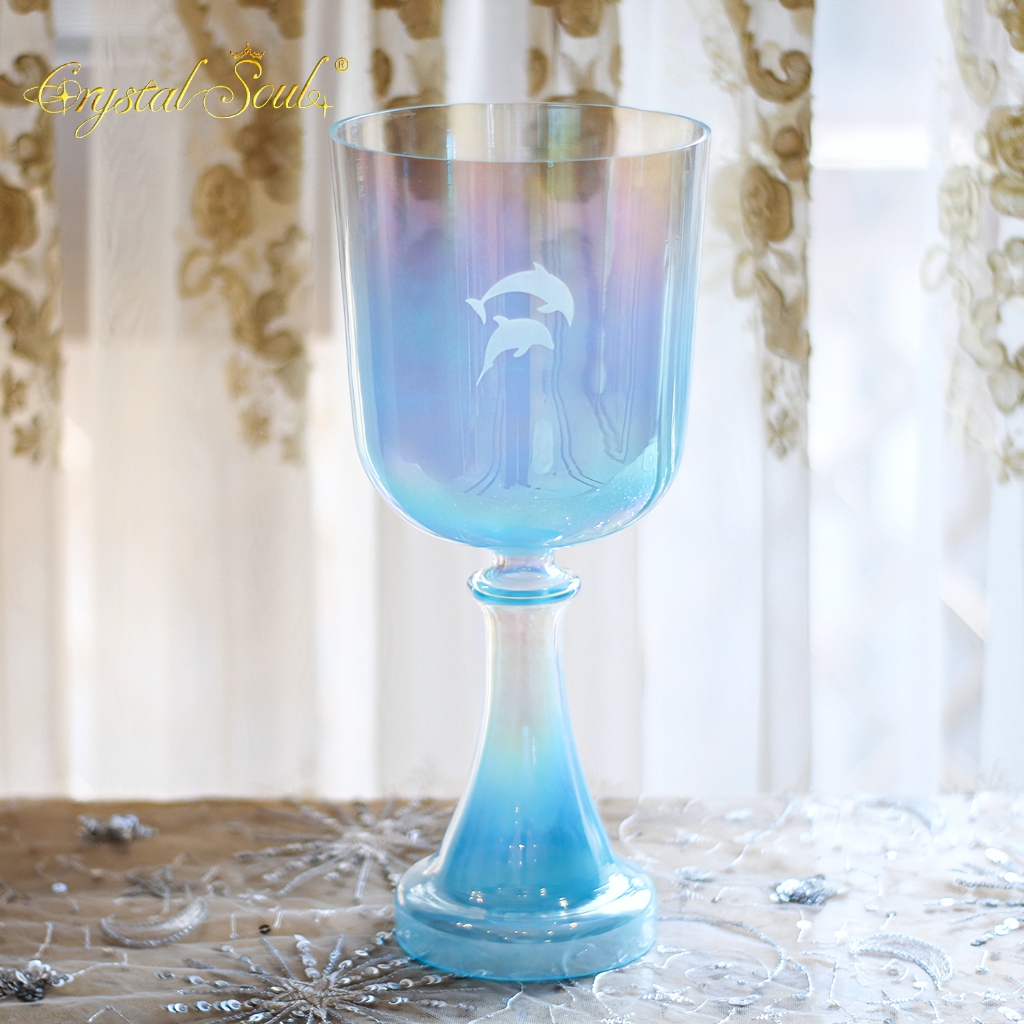 Crystal Soul 6'' 528Hz G# Crystal Singing Chalices Custom Engraved Premium Edition Natural Frequency