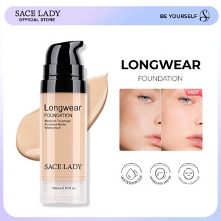 SACE LADY Liquid Foundation Matte Poreless Finish Waterproof Ultra-HD Medium Coverage Face Makeup