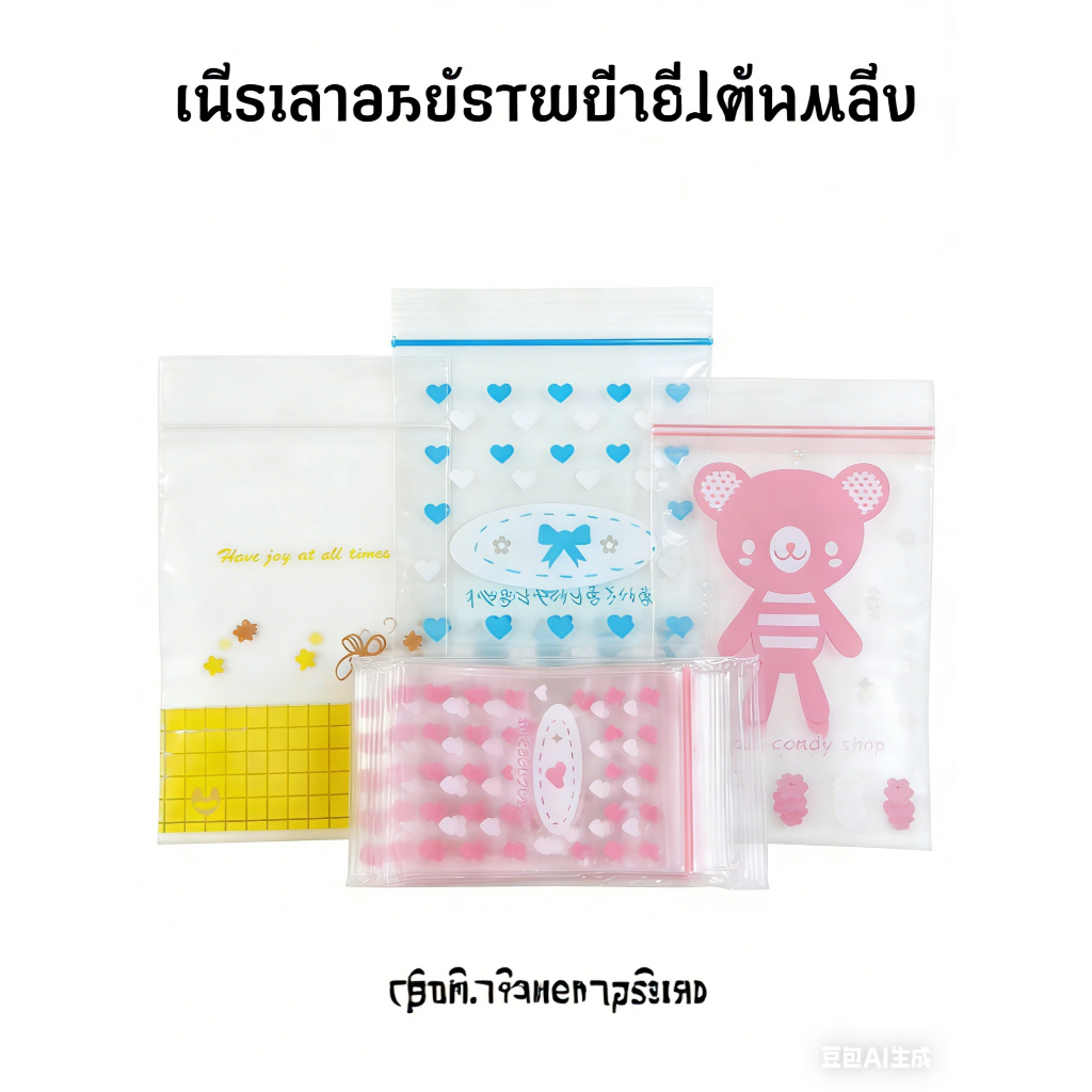 อาหารเครื่องประดับกระเป๋าปิดผนึกด้วยตนเองป้องกันการออกซิเดชั่นพลาสติกใสปิดผนึกถุง
