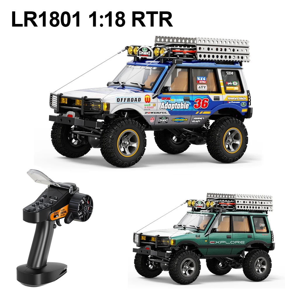 ZenithRC JXC LR1801 1/18 4WD RC Crawler Full-Proportional พร้อมการส่งผ่านกลไก 3 สปีดแสงเต็ม ค้นพบรถอ