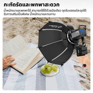 Ambitful ซอฟท์บ็อกซ์ ทรงแปดเหลี่ยม ขนาดเล็ก 30 ซม. PS30 SE 50 ซม. PS50 SE ปลดไว พร้อมช่องรังผึ้ง สําหรับไฟแฟลช LED
