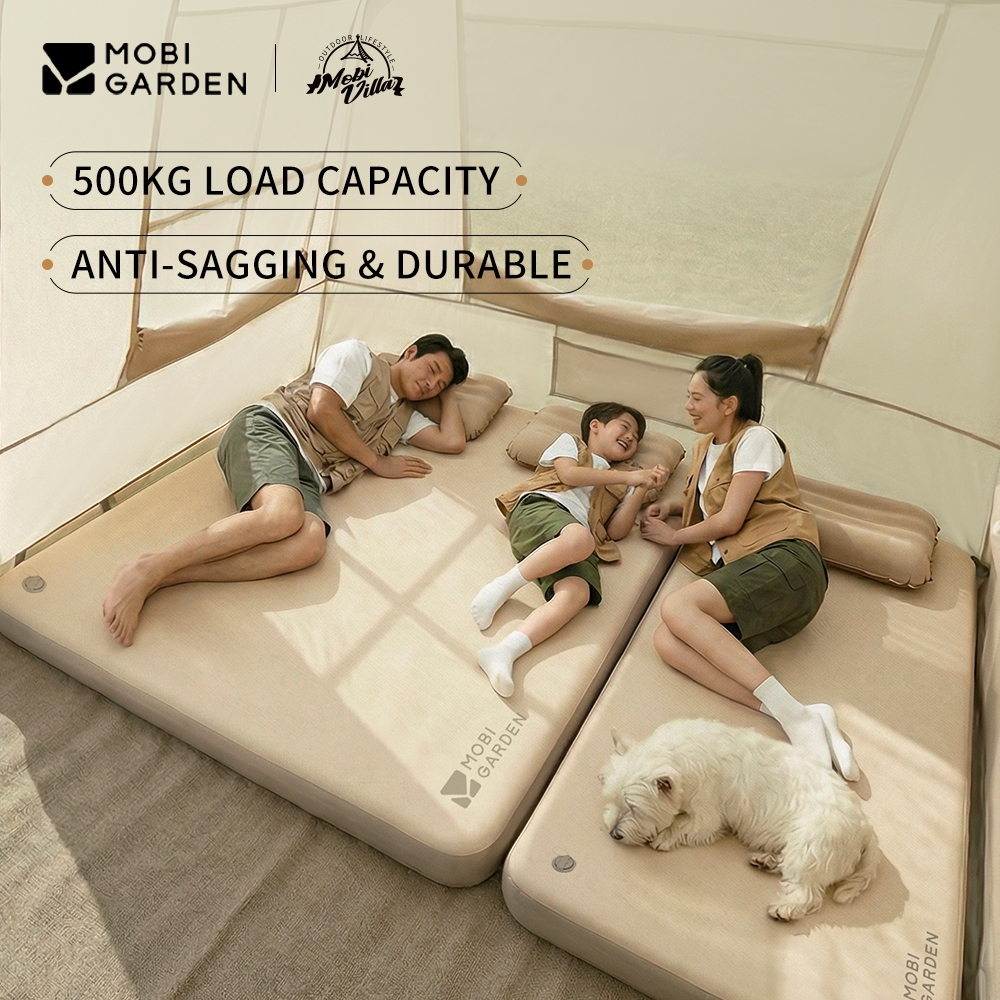 MOBI GARDEN หยุนหยาง แปรงพองที่นอนเบาะลมอัตโนมัติเตียงชั้นเสื่อครัวเรือนกลางแจ้งตั้งแคมป์เตียงแบบพกพาเตียง