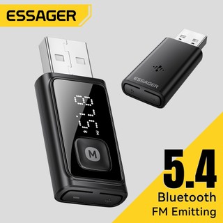 อะแดปเตอร์บลูทูธ FM Essager 5.4 การเชื่อมต่อ FM เพลิดเพลินไปกับบลูทูธไร้สายรองรับการโทรที่ตอบเข้า
