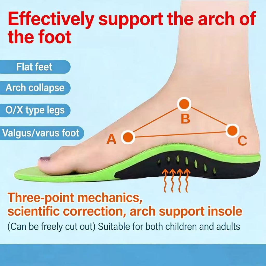 พื้นรองเท้าเด็กชายและเด็กหญิงผู้ใหญ่ Insoles Orthotic Shoe Insoles Pelapik Kaki Insole Arch Support Pelapit Kasut ของแท้รองเท้า fgf12.20