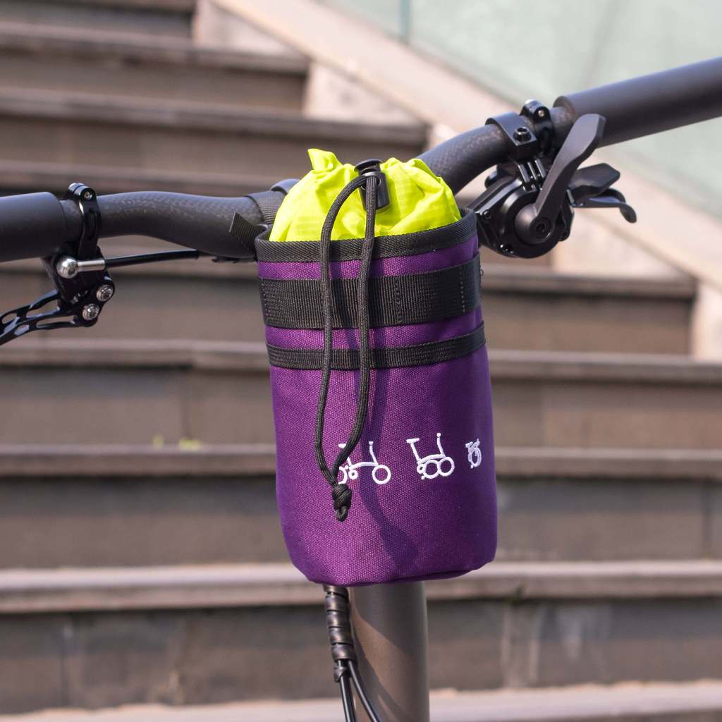 กระเป๋าหน้ารถสำหรับ Brompton และ JAVA NEO พร้อมขวดน้ำสำหรับจักรยานพับได้ และกระเป๋าย้อนยุคสำหรับใส่โทรศัพท์