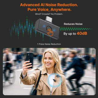 Saramonic Air SE ไมค์ไร้สาย ตัดเสียงรบกวน ขับเคลื่อนด้วย AI ไมค์อัดเสียง แท้ แบบหนีบและแบบมือถือ