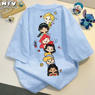 NFV เสื้อยืดแฟชั่นมาแรง คอเสื้อ เสื้อยืด นุ่มสบาย สตรี ผ้าฝ้าย100% ลายเยอะ น่ารัก โอเวอร์ไซส์ YG872