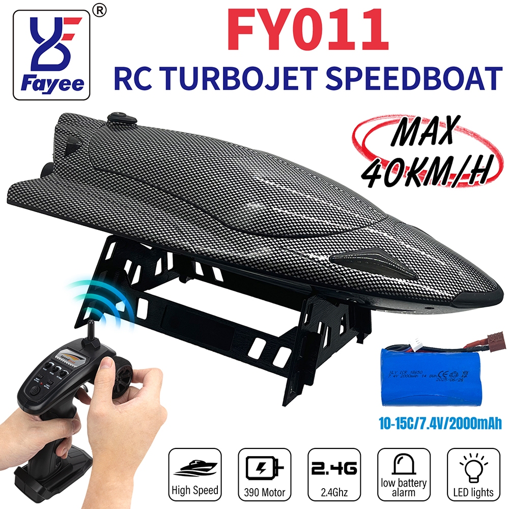 FAYEE FY011 2.4G 40 กม./ชม.Turbojet Speedboat 120-150M 2000mAhแปรงสําหรับเด็กผู้ใหญ่ของขวัญ