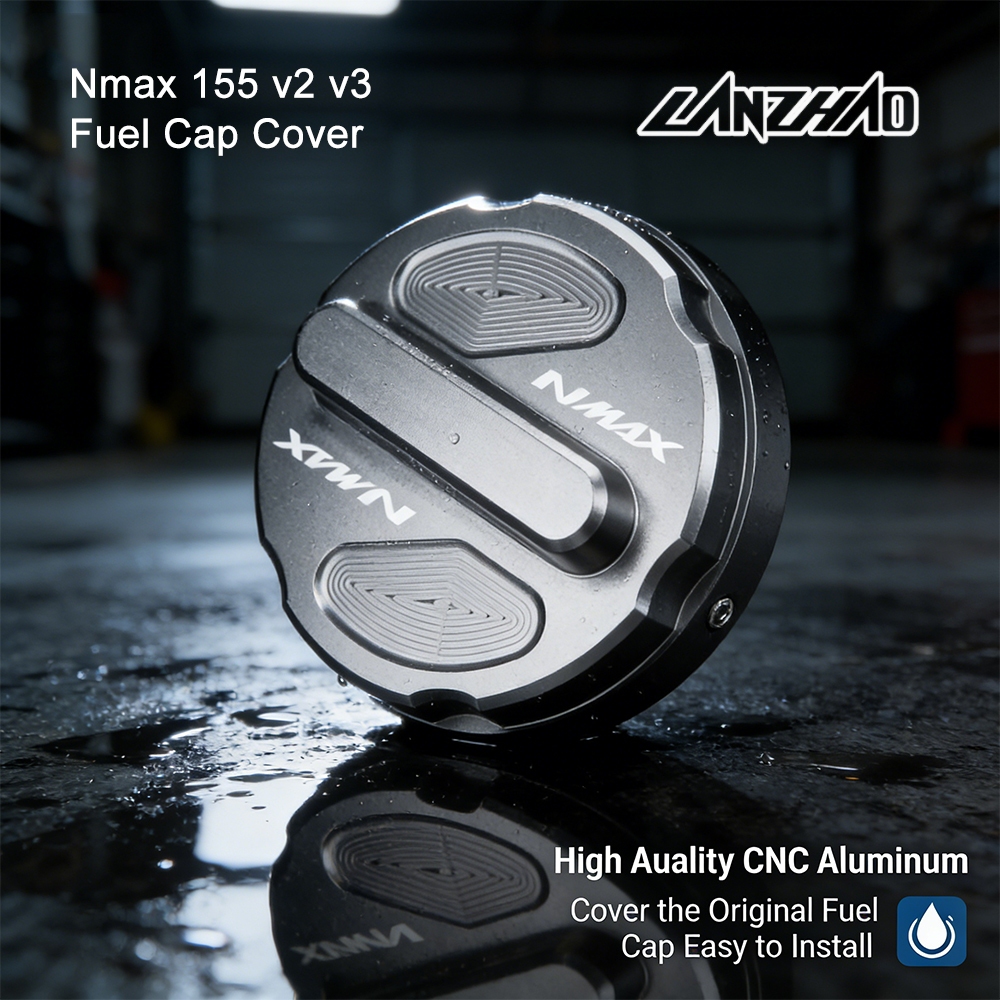 สําหรับ YAMAHA NMAX v2 v3 CNC อลูมิเนียมฝาครอบถังน้ํามันเชื้อเพลิงฝาครอบแก๊สฝาครอบ