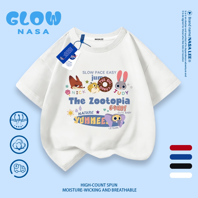 【ของพร้อมส่ง - จัดส่งถึงภายใน 3 วัน】เสื้อยืดเด็กแขนสั้นคอตตอนทรงหลวม ลาย IP สุดฮิต แมทช์ง่าย สำหรับท