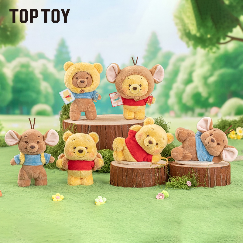 TOPTOY x Disney Winnie the Pooh & Roo Forever friends Series Plush Blind Box ฟิกเกอร์การ์ตูน / ฟิกเกอร์อนิเมะ องเล่นฟิกเกอร์ ของขวัญ 100%ORI