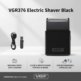 VGR V-376 เครื่องโกนหนวดไฟฟ้ามืออาชีพสําหรับผู้ชาย USB หัวตัดลูกสูบ