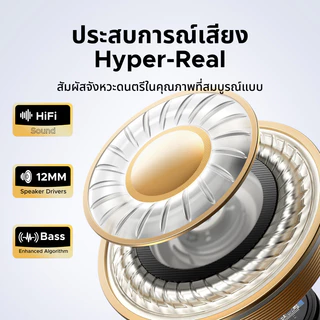 UGREEN ClipBuds หูฟังไร้สายบลูทูธแบบเปิดหู 6.0 Hi-Fi 12 มม. รองรับ UGREEN APP หูฟัง Bio-Diaphragm IPX5