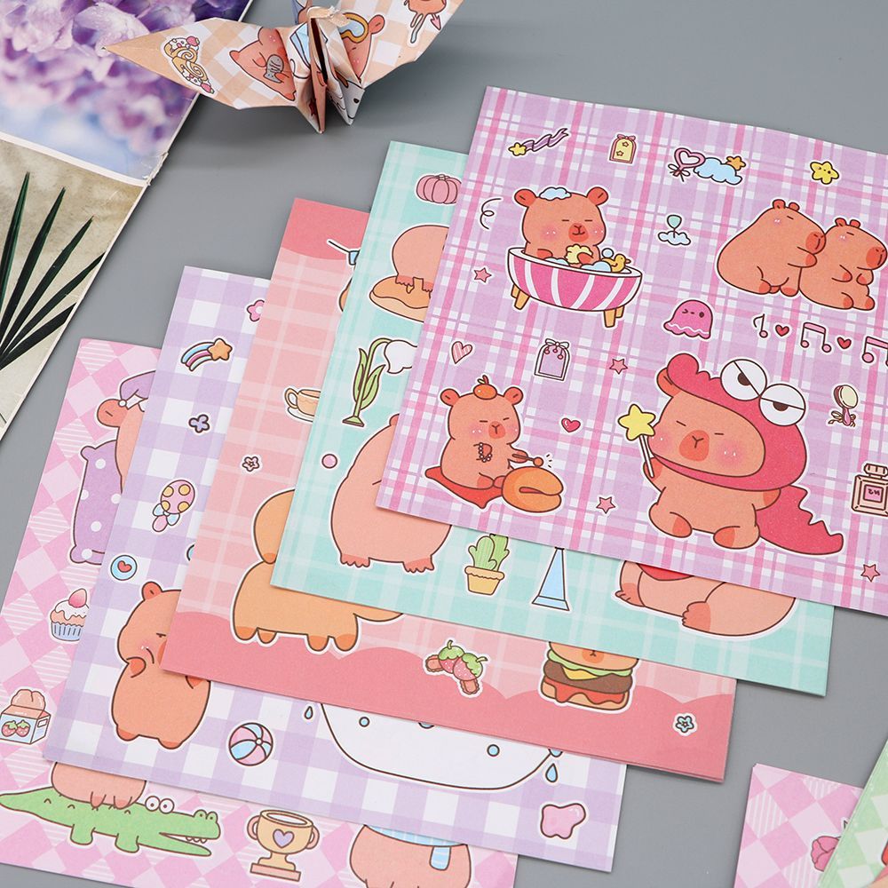 พันกระดาษเครน Origami กระดาษแข็งสแควร์ Origami Handmade Origami สี Origami กระดาษสี Origami