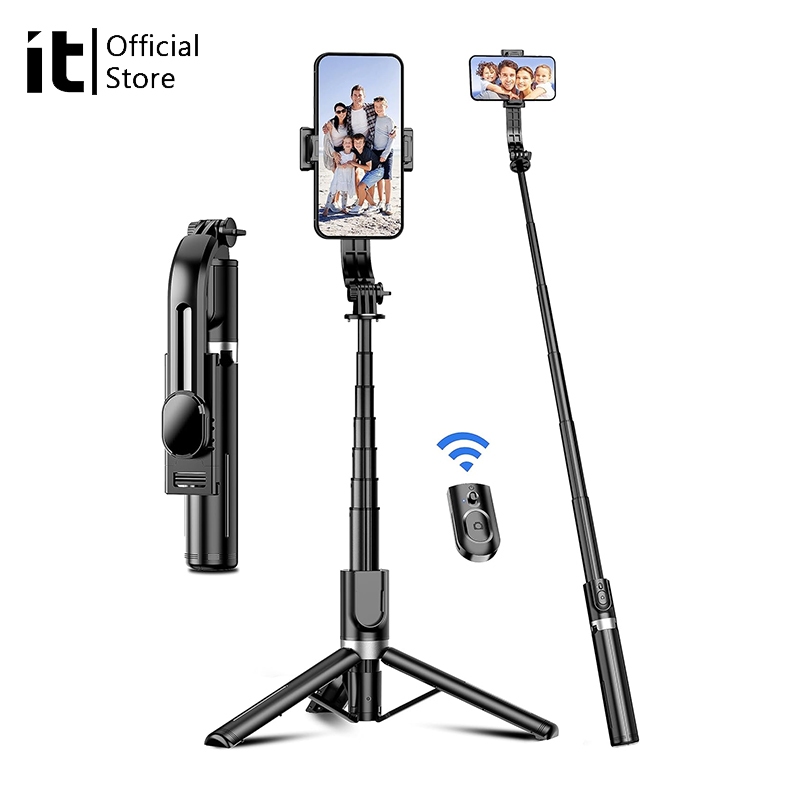 [it] ขาตั้งกล้องไม้เซลฟี่อลูมิเนียมอัลลอยด์ | พับได้ 24.5ซม | รีโมทบลูทูธ | เข้ากันได้กับโทรศัพท์และกล้องแอคชั่นแคมเมรา