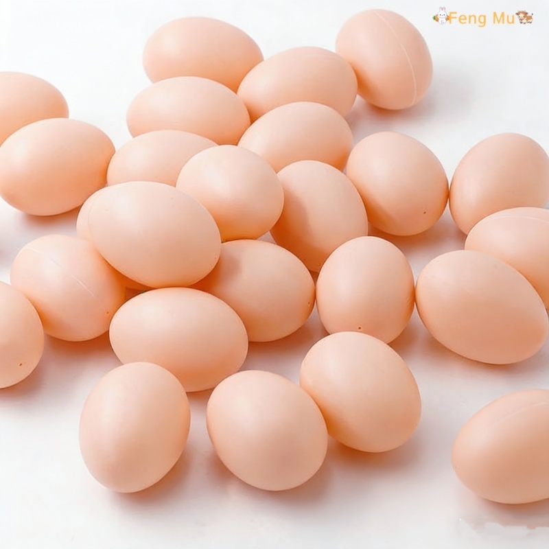 20/30/50 ชิ้นปลอมไข่พลาสติก Hen สัตว์ปีกจําลอง Faux Encouraging ไก่วางสีเด็ก
