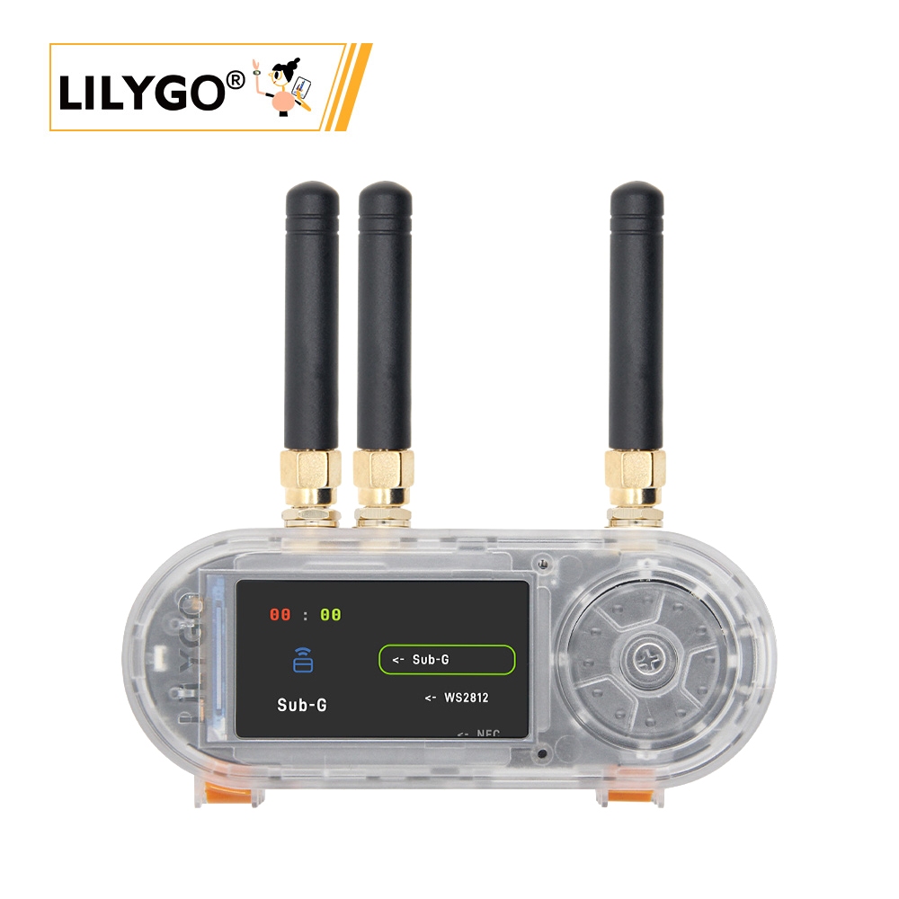 LILYGO T-Embed CC1101 Plus บอร์ดมัลติฟังก์ชั่น ESP32-S3 Core Sub-1GHz/2.4GHz Dual-Band การสื่อสาร 1.9 นิ้ว LCD + NFC + IR Remote
