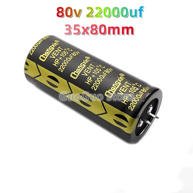 1pcs 80V 22000uF เครื่องขยายเสียงความจุกรอง capacitor 22000uF80v 35x80 มม.ใหม่เดิม