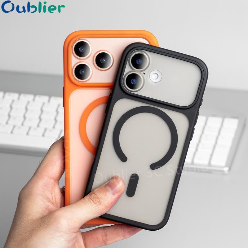 เคสป้องกันโทรศัพท์แบบแม่เหล็ก ผิวสัมผัสแบบด้าน สำหรับ ไอโฟน iPhone 17 16 15 14 13 Pro Max เคสโทรศัพท กันกระแทก ดีไซน์ใหม่ ถอดเลนส์ได้ เคสซิลิโคนนุ่มป้องกัน