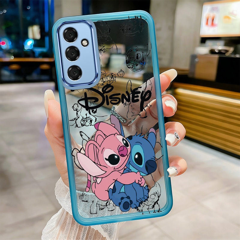 Samsung Galaxy A57 A37 A17 A07 5G คู่ Hug Stitch Disney Case Crystal Clear Cover Shell Protetor