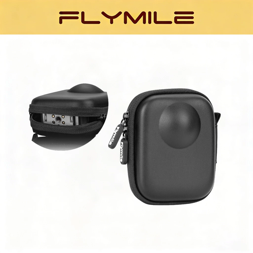 Flymile Mini กระเป๋าถือสําหรับ DJI Osmo 360/2 อุปกรณ์เสริมแบบพกพา Splash-Proof ป้องกัน Hard Shell กระเป๋าเดินทางพร้อม Carabiner สําหรับการเดินทาง Vlogging