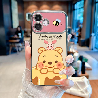 เคส OPPO A5 Pro A98 A79 A78 5G เคส OPPO A3X A38 A18 เคสการ์ตูนน่ารัก หมีวินนี่เดอะพูห์ กันกระแทก เคสซิลิโคนชุบอ่อน สำหรับเด็กผู้หญิง นักเรียน ผู้หญิง