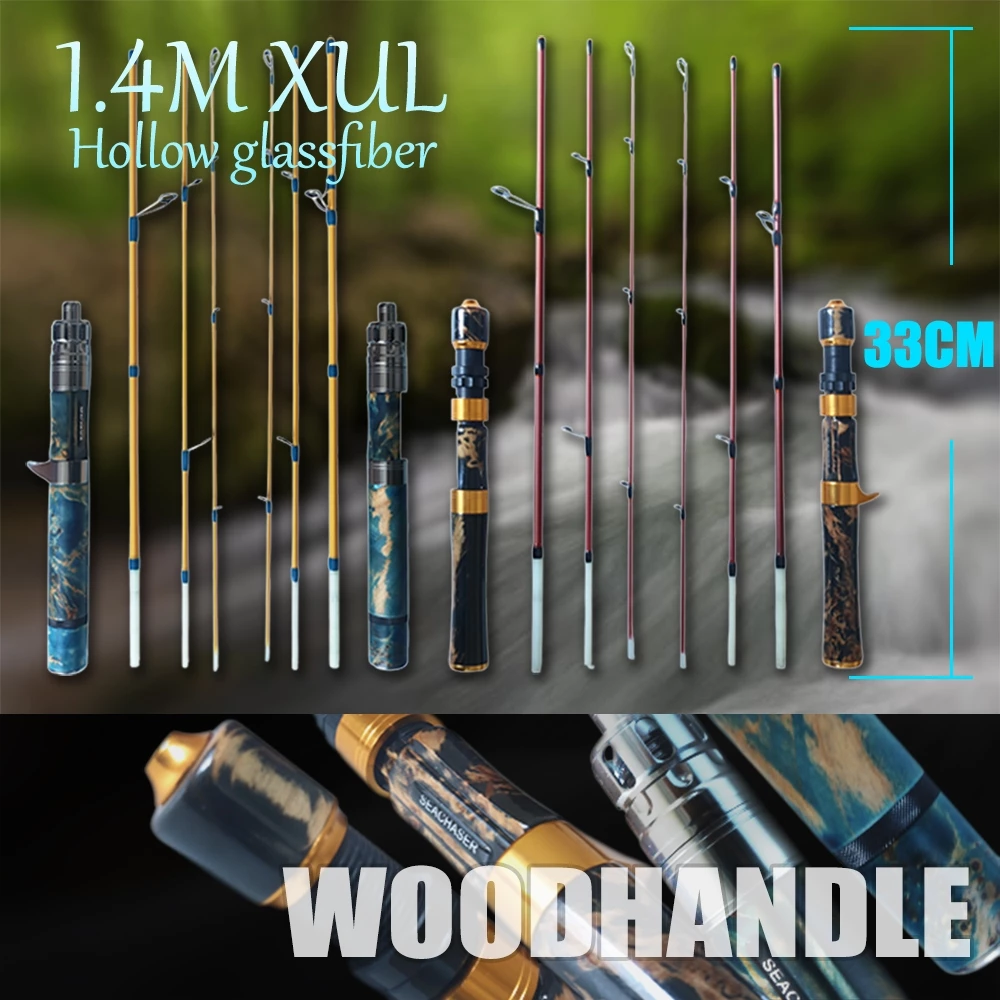 1.4M ULX SOFT Protable Travel UL Fishing Rod ยืดหยุ่น Prawn Rod Ultralight Spinning Rod Baitcasting