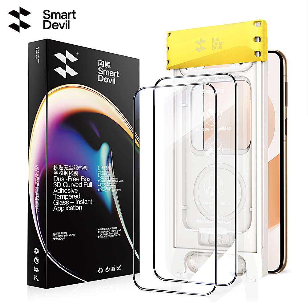 SmartDevil 3D ร้อนดัด Corning HD กระจกนิรภัยสําหรับ Huawei Mate 80 Pro Max/80 Pro/80/70/60/Pura 80 Pro/80 Ultra/70 Pro ระเบิดกันกระแทกขอบ Full-หน้าจอ