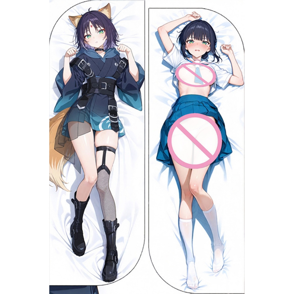 Macross Kaguya Jiuji Ayaha อะนิเมะปลอกหมอนของขวัญที่กําหนดเองสัตว์หู Foxtail ตกแต่งสองด้านพิมพ์ปลอกห
