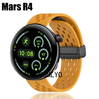สําหรับ Aolon Mars R4 สายนาฬิกาอัจฉริยะซิลิโคนสายรัดข้อมือปุ่มแม่เหล็กสําหรับผู้หญิงผู้ชายกลางแจ้ง
