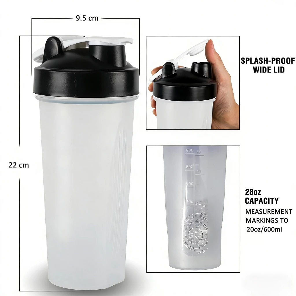 GENFOLL ถ้วย Shaker ผสมเวย์โปรตีน กันรั่วซึม ปลอดสาร BPA thumbnail 4