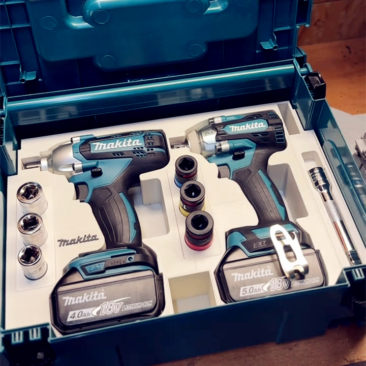 【กล่องซับในพิมพ์ 3D】เข้ากันได้กับกล่องเครื่องมือ Makita เบอร์ 2 จัดเก็บประแจกระแทก Makita（DTW190+DTW