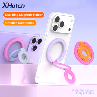 XHotch Dopamine Contrast Magnetic Folding Stand Universal Phone And Tablet Stand Double Sided Magnetic Attraction พร้อมการหมุน 360 องศาแบบพกพาขาตั้งสามพับ