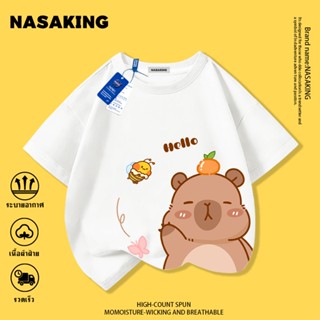 【จัดส่งภายใน 24 ชั่วโมง】เสื้อยืดแขนสั้นเด็ก NASA ผ้าฝ้ายขาว …