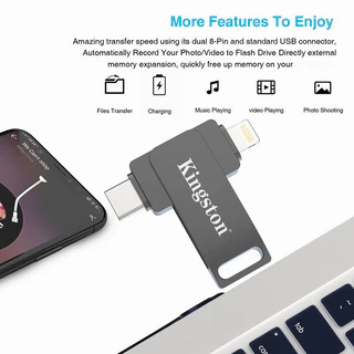 Kingston drive falsh แฟลชไดรฟ์ Type-C 2-in-1 OTG USB 3.2 ความเร็วสูง 256GB/512GB/1TB/2TB ทนน้ำ โลหะ เมมแบบไดรฟ์คู่ ใช้งานได้ทุกอุปกรณ์ แฟลชไดรฟ์ แฟลชไดรฟ์โลหะ
